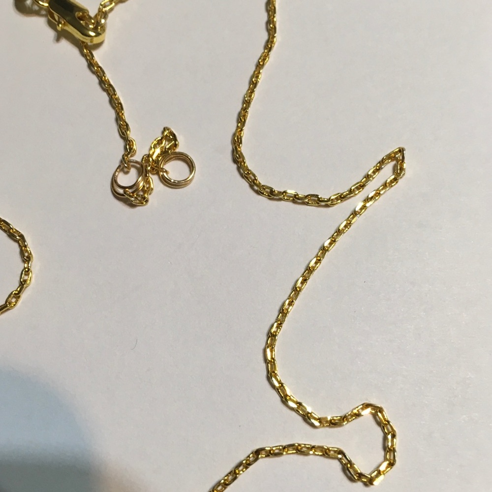 18k Gold Plated Chain W/ Natural Turquoise - Picture 6 of 7